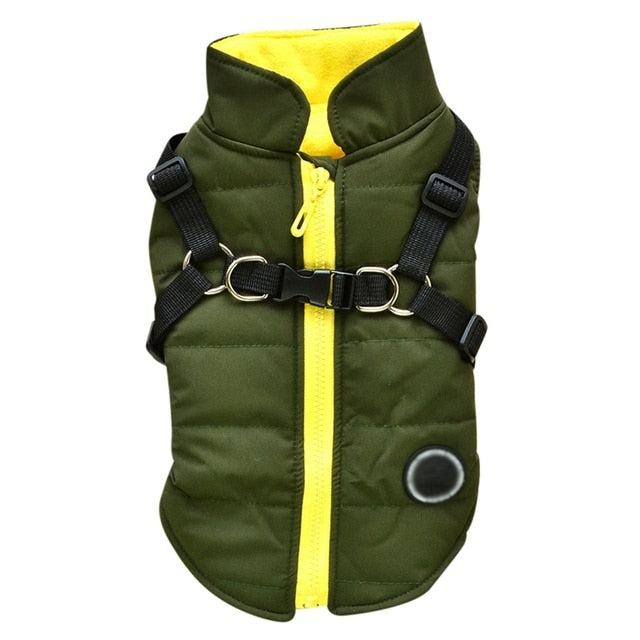 Winter Pet Dog Puppy Jacket with Harness. Warm Autumn Coat For Small Medium Dogs. WickedYo.